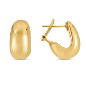 Buy 14K Gold Plated Brass Wholesale Fancy Omega Hoops