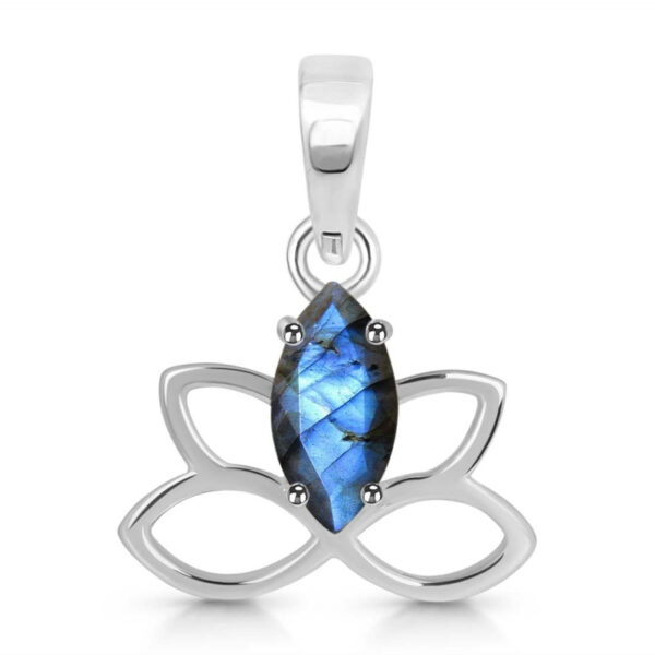 Buy Silver Plated Brass Wholesale Labradorite Butterfly Pendant
