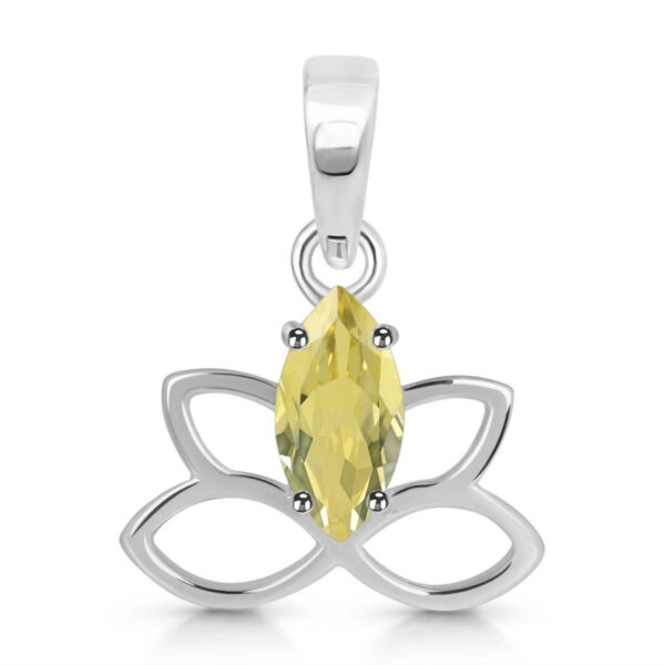 Buy Silver Plated Brass Wholesale Lemon Quartz Butterfly Pendant