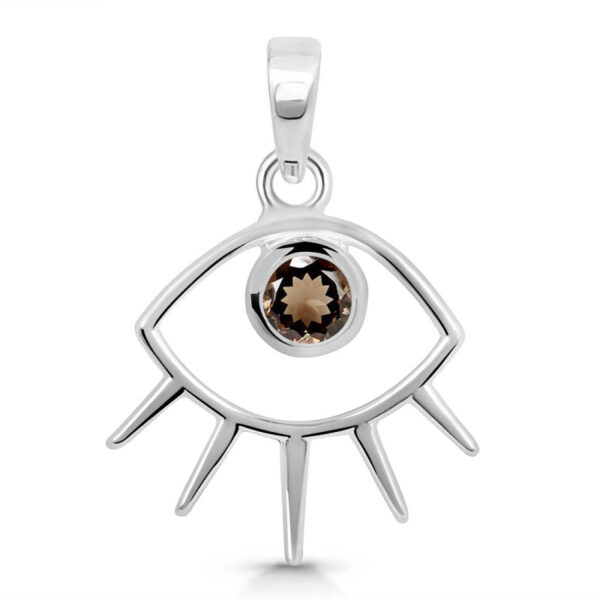 Buy Silver Plated Brass Wholesale Smoky Eye Pendant