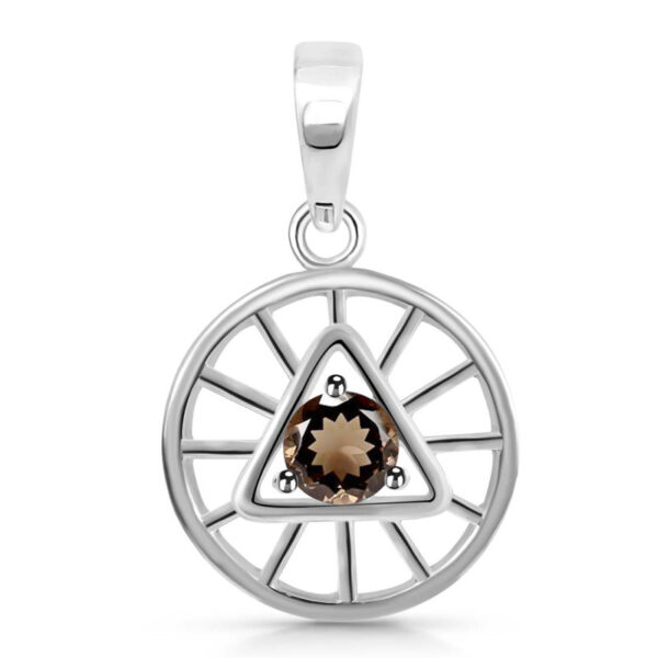 Buy Silver Plated Brass Wholesale Smoky Illuminati Pendant