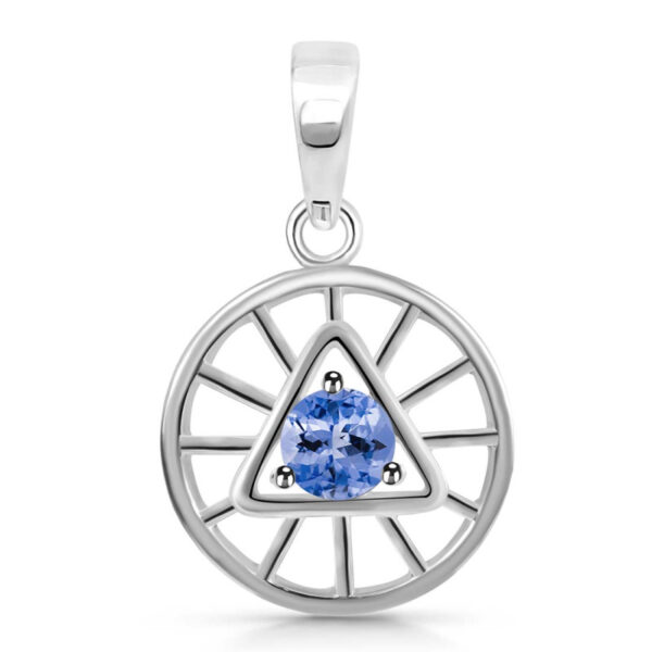 Buy Silver Plated Brass Wholesale Tanzanite Illuminati Pendant