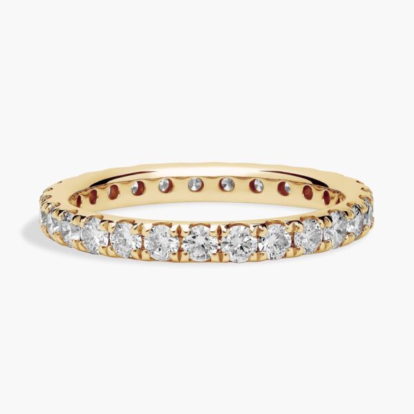 Riviera Pavé Diamond Eternity Ring in 18k Yellow Gold