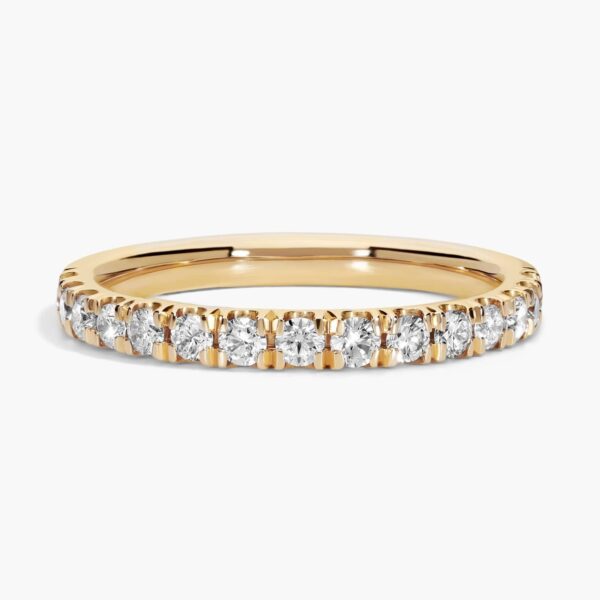 Scalloped Pavé Diamond Ring in 18k Yellow Gold