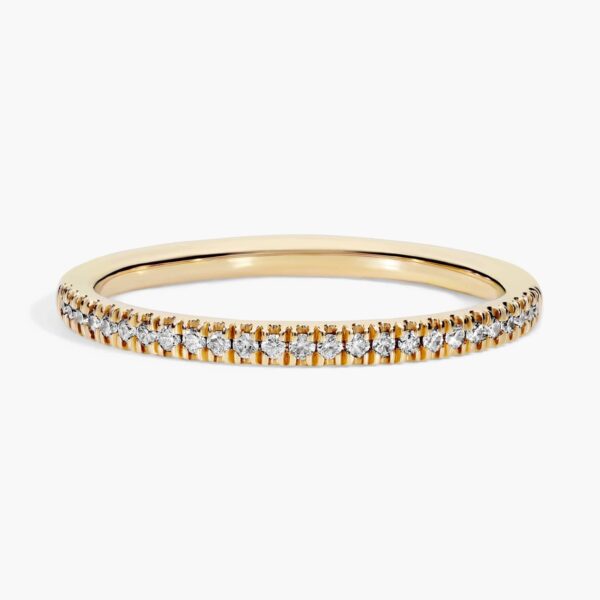 Petite Micropavé Diamond Ring in 14k Yellow Gold