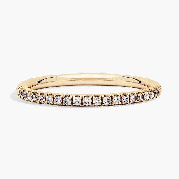Riviera Pavé Diamond Ring in 14k Yellow Gold