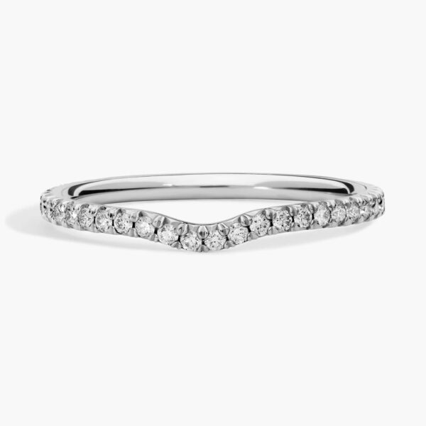 Blue Nile Studio Petite Crown Curved Diamond Ring