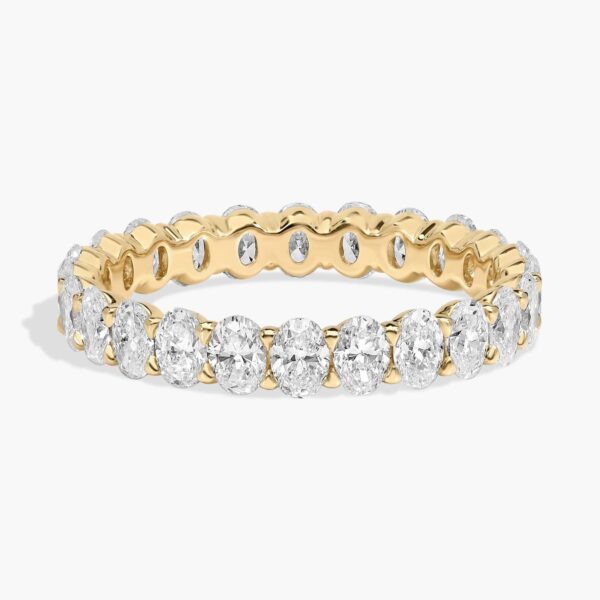 Oval Cut Eternity Ring In 14K Yellow Gold