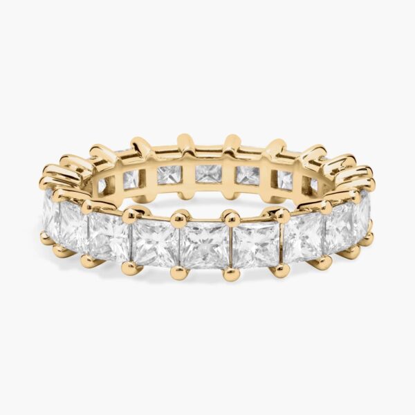 Princess Cut Eternity Ring In 14K Yellow Gold