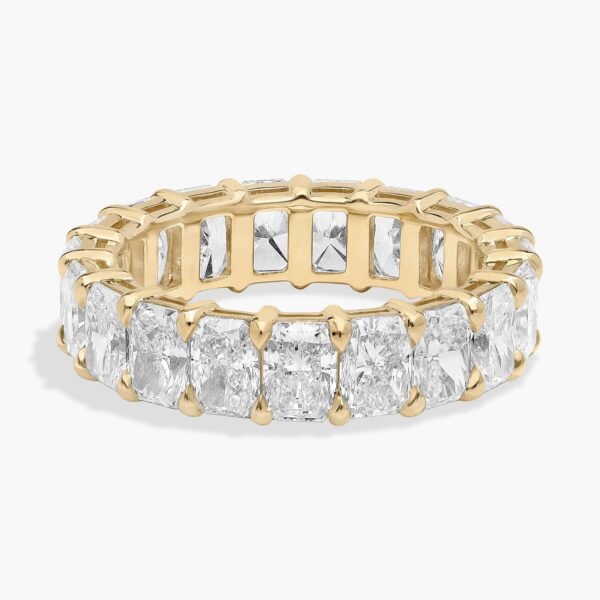 Radiant Cut Lab-Grown Diamond Eternity Ring In 14K Yellow Gold