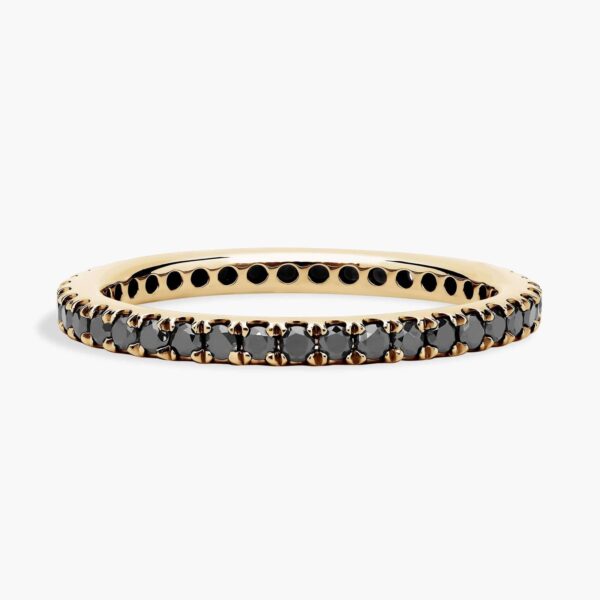 Riviera Noir Black Diamond Ring in 18k Yellow Gold