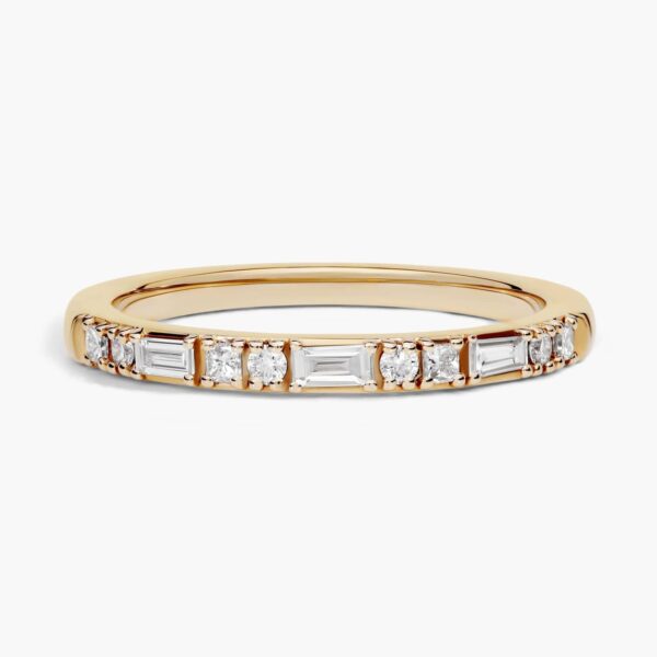 Dot Dash Diamond Ring in 14k Yellow Gold