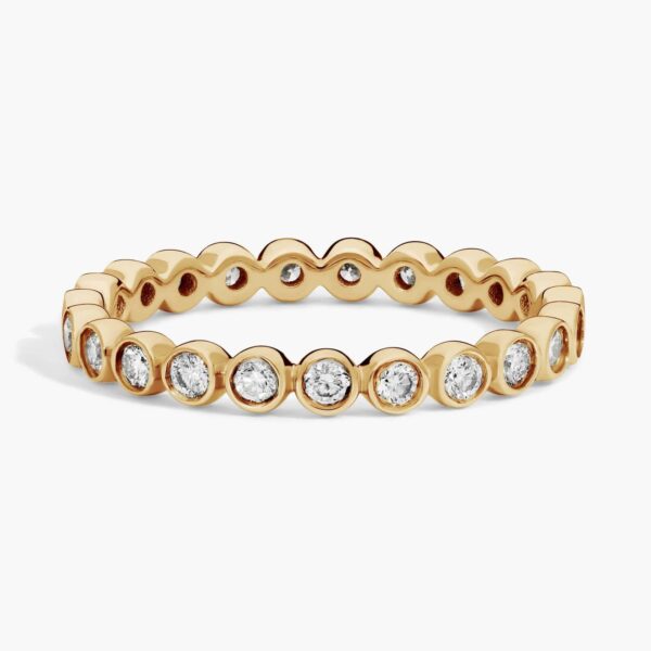 Bezel-Set Diamond Eternity Ring in 14k Yellow Gold