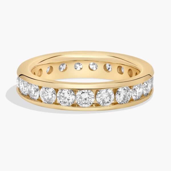Channel Set Round Lab-Grown Diamond Eternity Ring In 14K Yellow Gold