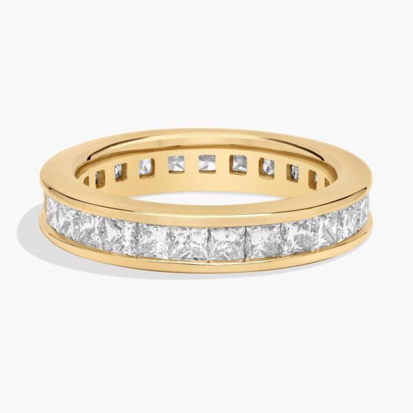 Channel Set Princess-Cut Diamond Eternity Ring In 14K Yellow Gold