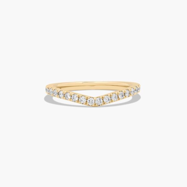 Petite Tiara Diamond Wedding Ring In 14K Yellow Gold