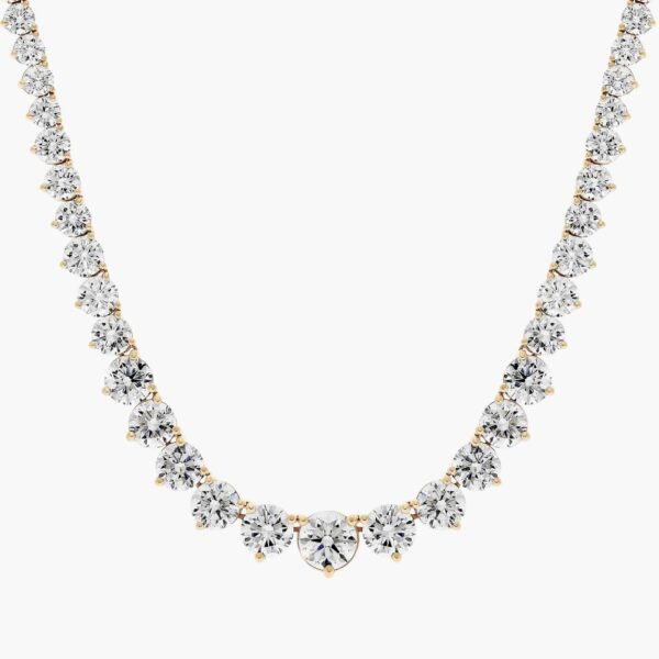 18 " Graduated Lab Grown Diamond Eternity Necklace In 14K Yellow Gold