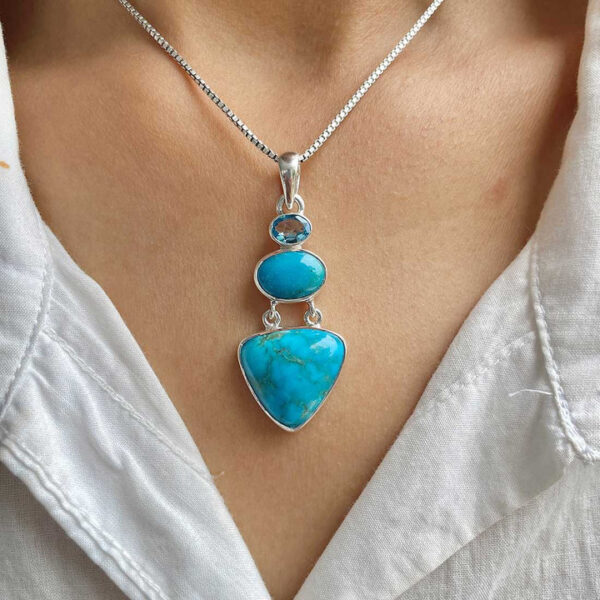 Turquoise Pendant-(GEM-P-05)