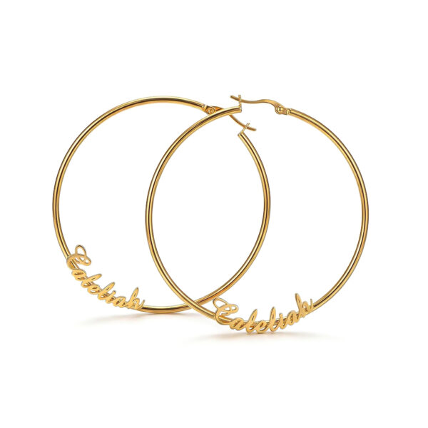 Name Hoop Earrings