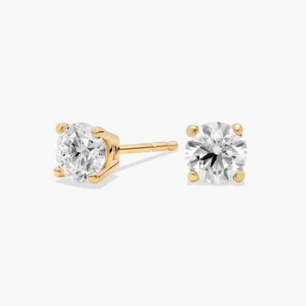 Four Prong Round Brilliant Lab Grown Diamond Stud Earrings (3/4 Ct. tw. - F-G / VS2-SI1)