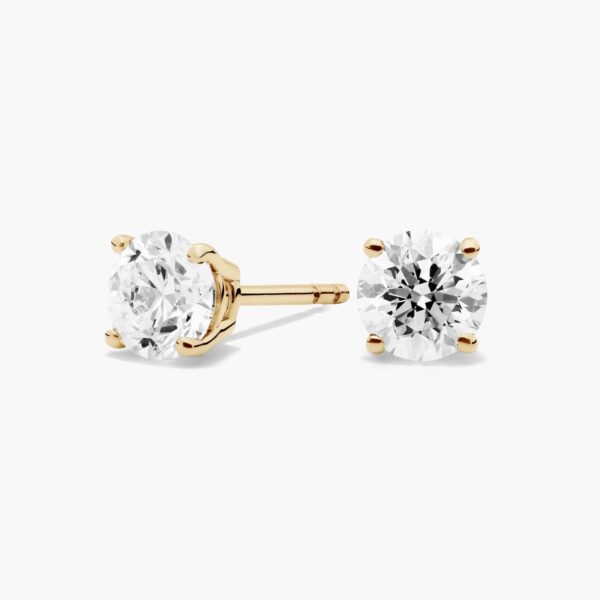 Four Prong Round Brilliant Lab Grown Diamond Stud Earrings (1 Ct. tw. - F-G / VS2-SI1)