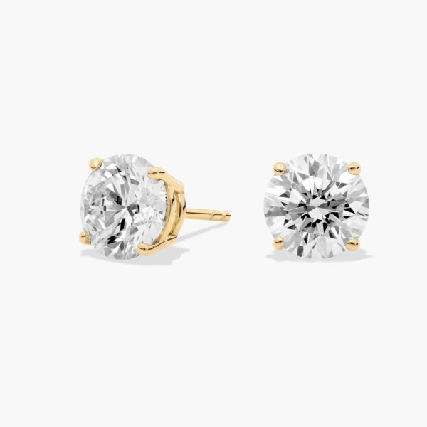 Four Prong Round Brilliant Lab Grown Diamond Stud Earrings (4 Ct. tw. - F-G / VS2-SI1)