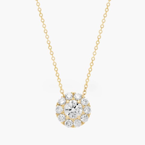 Halo Diamond Pendant (1 Ct. tw. - H-I / SI1-SI2)