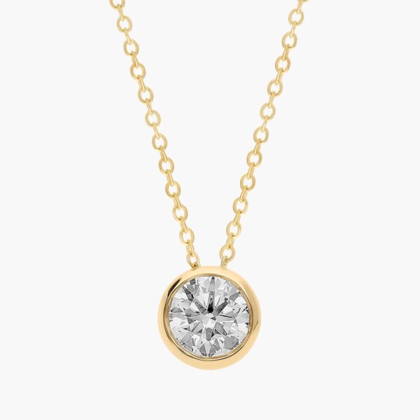 Bezel Lab-Grown Diamond Pendant (1 Ct. tw. - F-G / VS2-SI1)