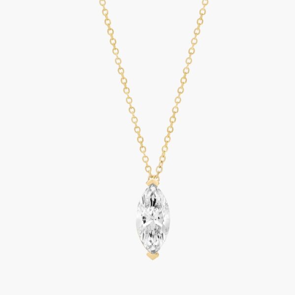Marquise Cut Lab-Grown Diamond Solitaire Pendant (1 1/2 Ct. tw. - F-G / VS2-SI1)