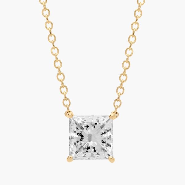 Princess Cut Lab-Grown Diamond Solitaire Pendant (1 1/2 Ct. tw. - F-G / VS2-SI1)