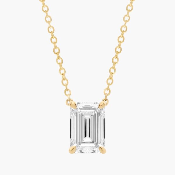 Emerald Cut Lab-Grown Diamond Solitaire Pendant (2 Ct. tw. - F-G / VS2-SI1)