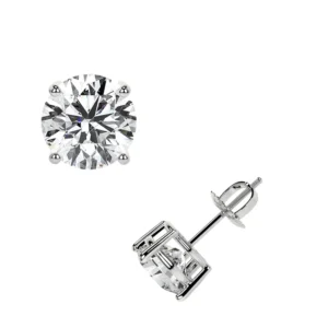 Lab Grown Diamond Round Shape Diamonds Stud Earrings (2.00cttw)