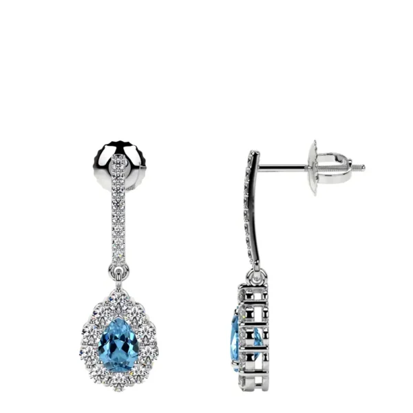Natural Dangling Swiss Topaz Earring