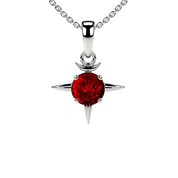 Natural Ruby Solitaire Pendant (0.65cts.)