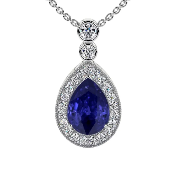 Natural Round Diamonds Tanzanite Pendant (1.01cttw)