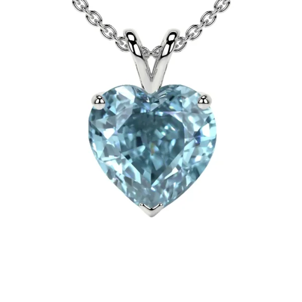 Natural Solitaire Aquamarine Pendant (0.50cts)
