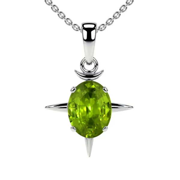 Natural Solitaire Peridot Pendant (0.5cts)