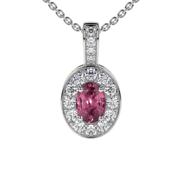 Natural Pear Shape Pink Tourmaline Pendant