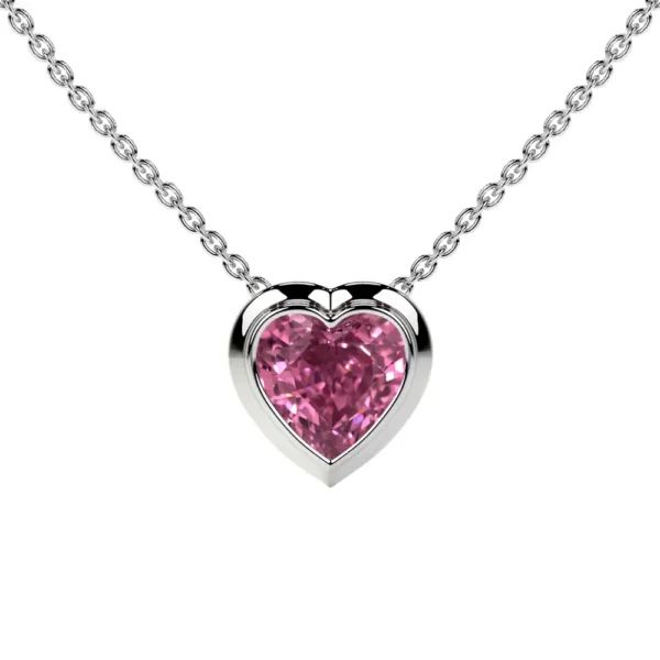 Natural Solitaire Pink Tourmaline Pendant (0.50cts)