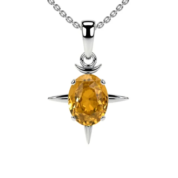 Natural Solitaire Citrine Pendant (0.75cts)