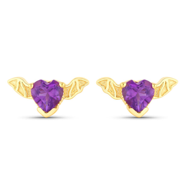 0.36 Carat Genuine Amethyst .925 Sterling Silver Earrings