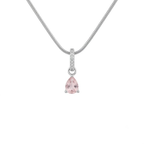 Rose Quartz & White Topaz Pendant-RQWT001