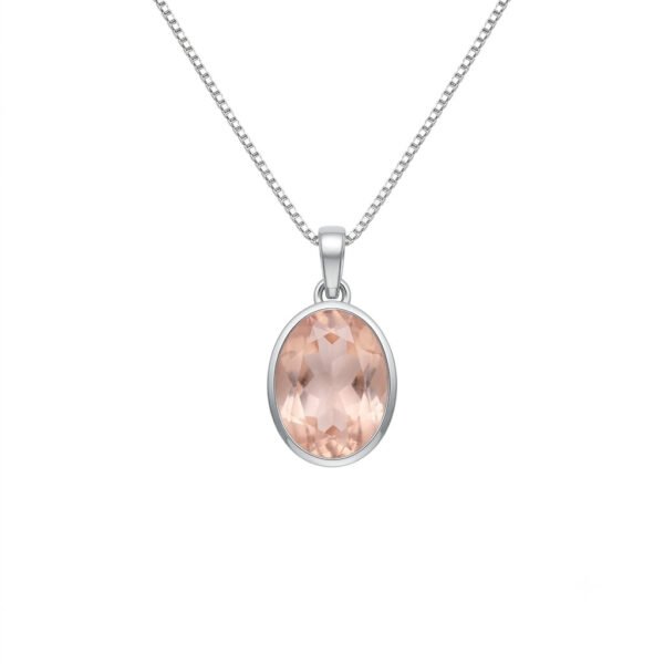 Rose Quartz & White Topaz Pendant-RQWT013