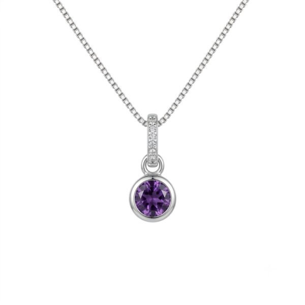 Amethyst & White Topaz Pendant-AP001