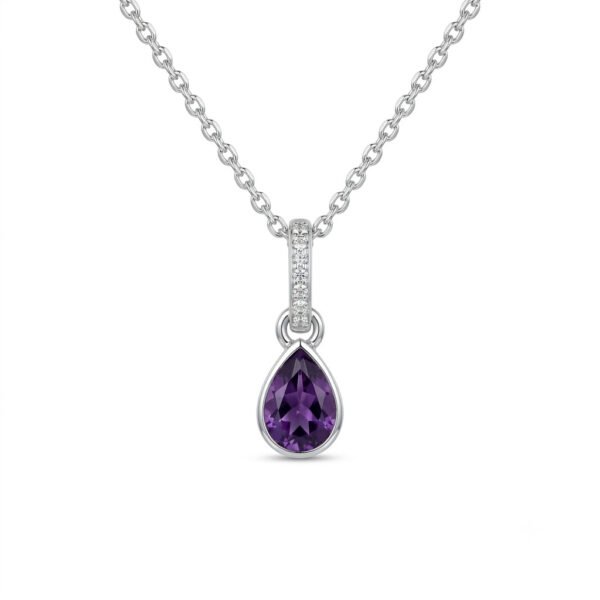 Amethyst & White Topaz Pendant-AP011