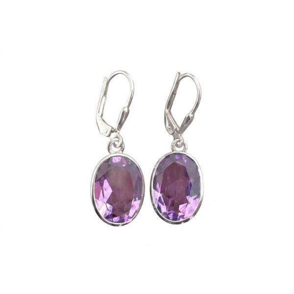 Amethyst Leverback Earring-AME012
