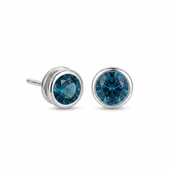 London Blue Topaz Stud Earrings-LBTE012