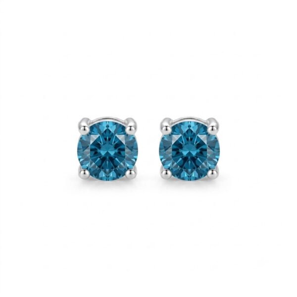 London Blue Topaz Stud Earrings-LBTE013