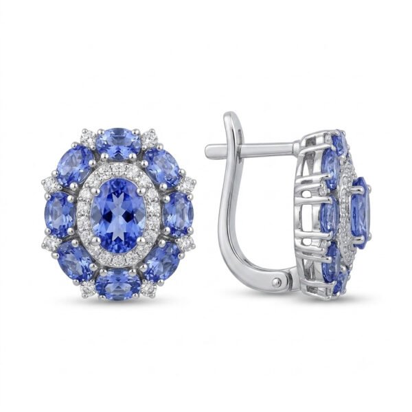 Tanzanite Earrings-TZE013