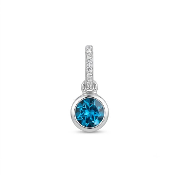 London Blue & White Topaz Pendant-LBTP015